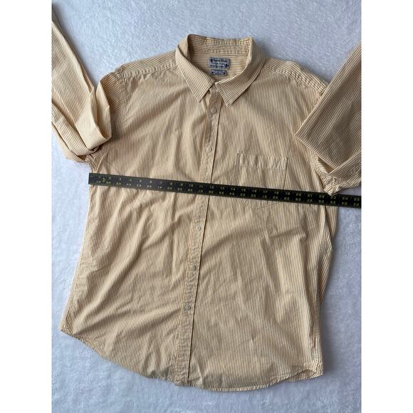 Lucky Brand Dungarees Button Front Shirt Size XL Gene Montesano Striped Cotton - Picture 5 of 7
